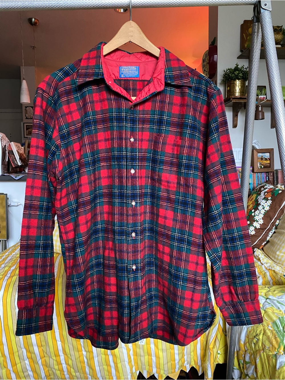 Vintage Pendleton 100% Wool Tartan Plaid Flannel Shirt